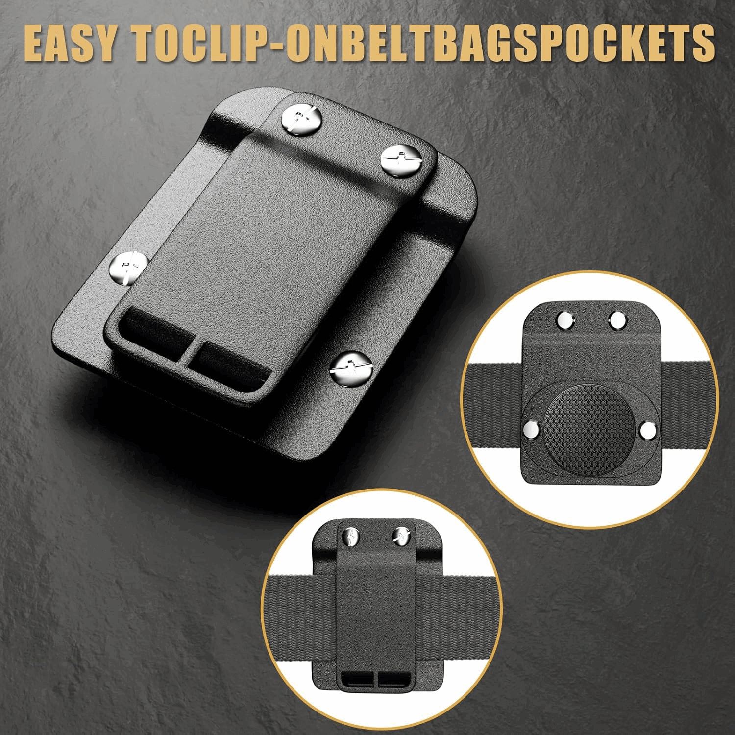 Upgraded Magnetic Tool Holder with Stronger Magnetic Force & Enhanced Durability | For Screws, Nails, Hammer, Sockets, Pliers, Screwdrivers, Trowel, Drill Bits, Wrenches | Clip-On Belt Holster for Electricians, Plumbers, Carpenters - Image 2