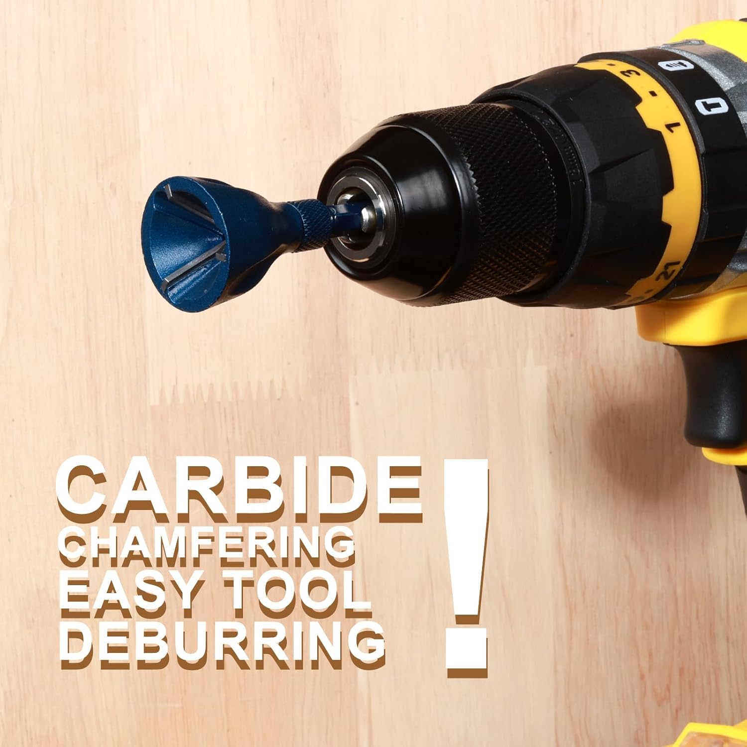 Deburring Tool Chamfer Tool, Hex Shank Deburring Tool for Metal, Bolt Thread Repair with Quick Release Shank Fits - Image 7