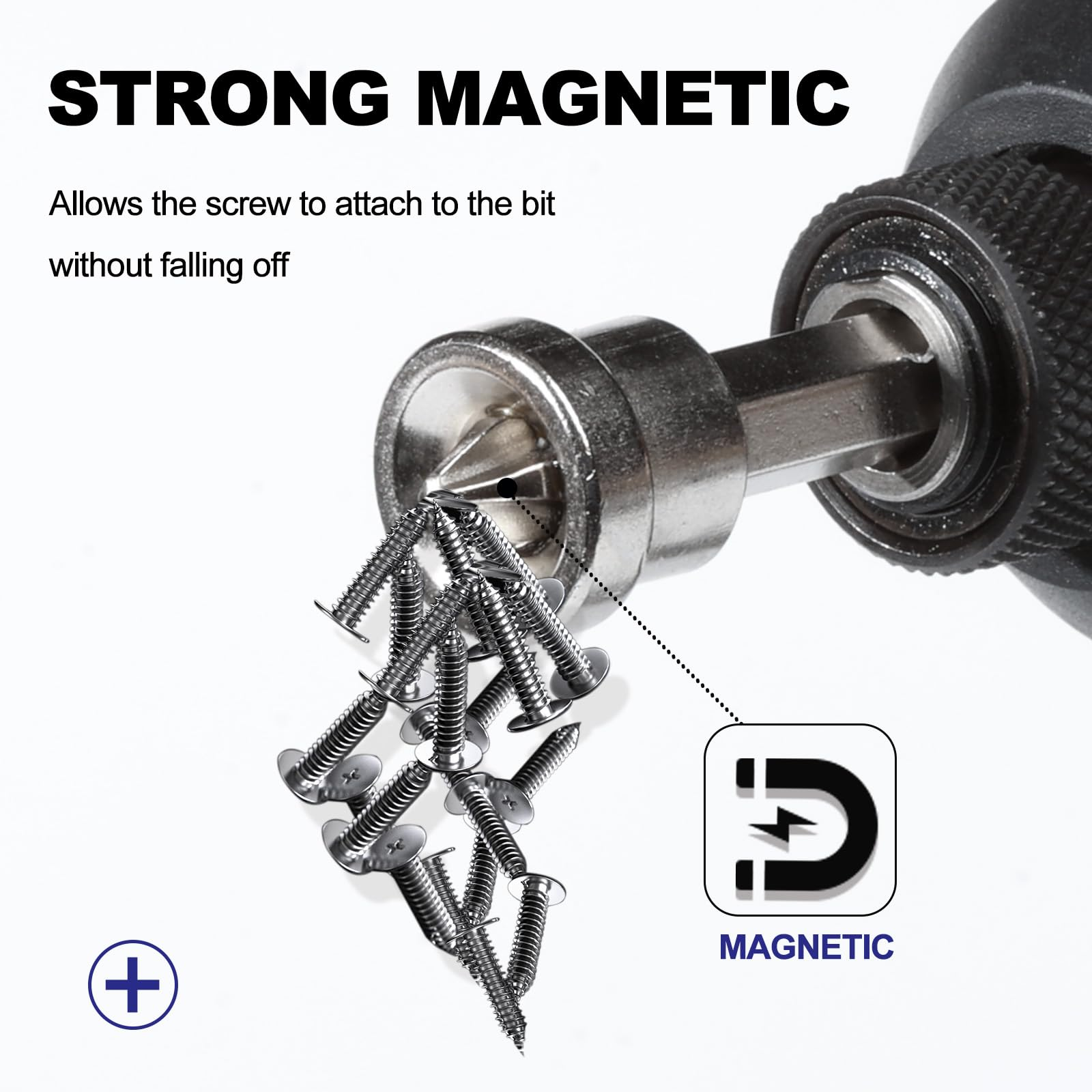 5pcs Set Magnetic Positioning Screwdriver Bits Drywall Screw Setter PH2 Bits for Plasterboard Screw Hex Shank Positioning Bit Batch Head - Image 5
