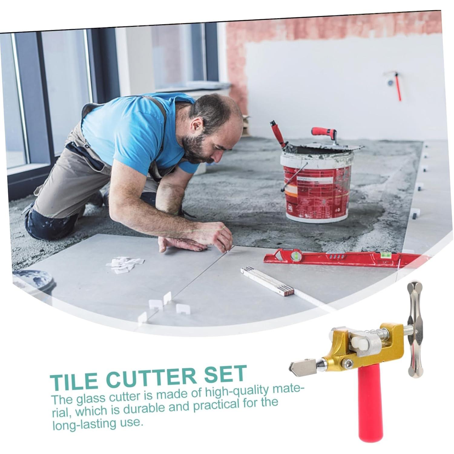 2 in 1 Glass Tile Cutter Hand Tool with Glass Breaking Pliers, Mirror Cutting Kit with 3 Tungsten Steel Blade for Home DIY Cutting Glass Hardware - Image 3