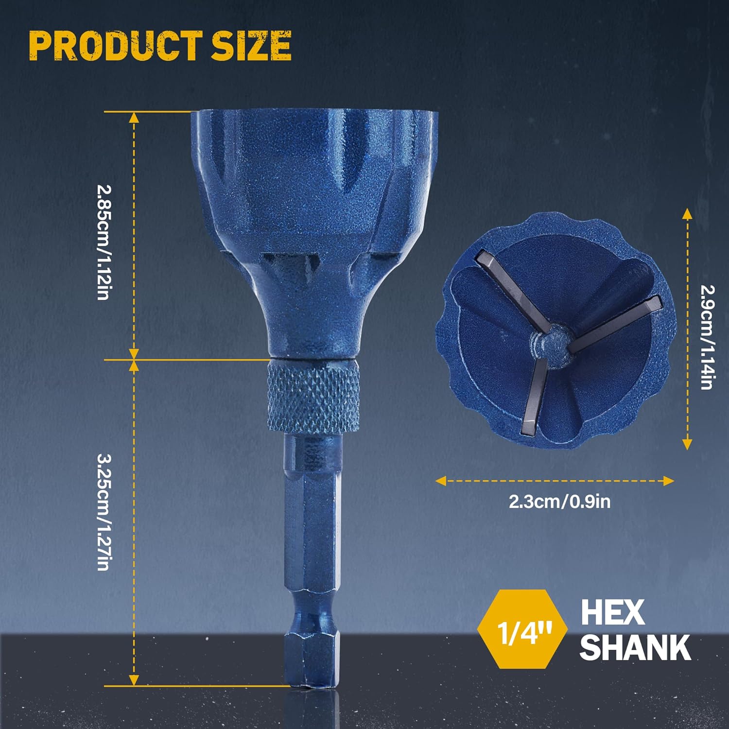 Deburring Tool Chamfer Tool, Hex Shank Deburring Tool for Metal, Bolt Thread Repair with Quick Release Shank Fits - Image 8