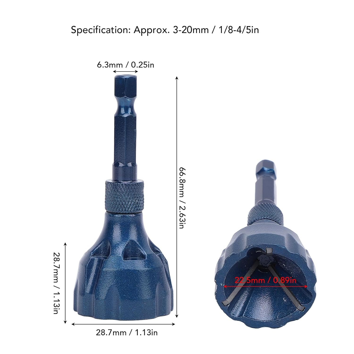 Deburring Tool Chamfer Tool, Hex Shank Deburring Tool for Metal, Bolt Thread Repair with Quick Release Shank Fits - Image 6
