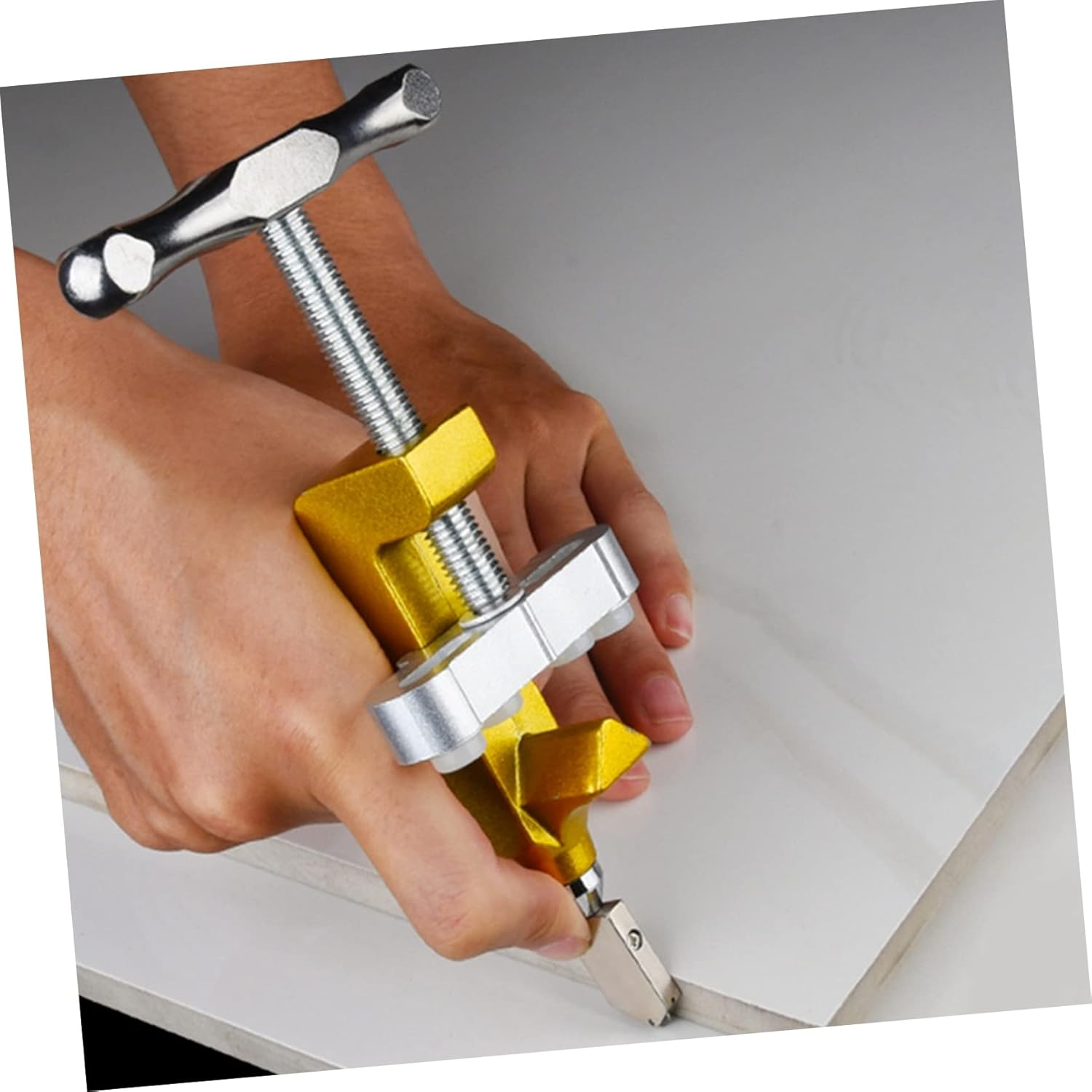 2 in 1 Glass Tile Cutter Hand Tool with Glass Breaking Pliers, Mirror Cutting Kit with 3 Tungsten Steel Blade for Home DIY Cutting Glass Hardware - Image 2