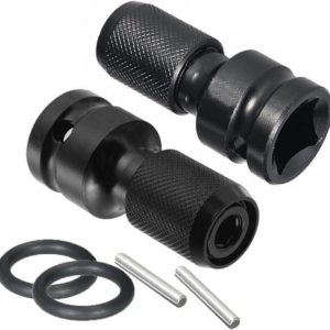 2PCS 1/2 inch Square Drive to 1/4 inch Hex Female Socket Adapter Converter Chuck Adapter for Impact Air,Wrench Adapter Square Drive drill bit holder