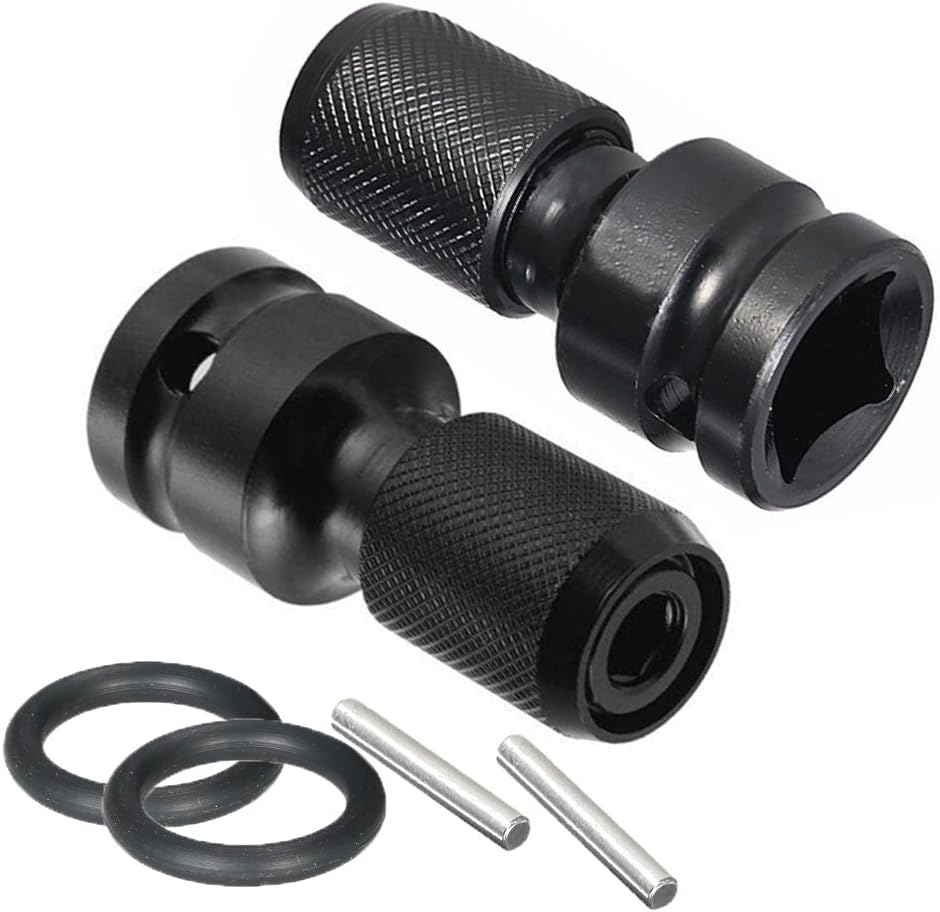 2PCS 1/2 inch Square Drive to 1/4 inch Hex Female Socket Adapter Converter Chuck Adapter for Impact Air,Wrench Adapter Square Drive drill bit holder